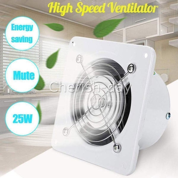 4" INCH Ventilation Extractor Exhaust Fan Blower Window Wall Kitchen Bathroom Carousel 1
