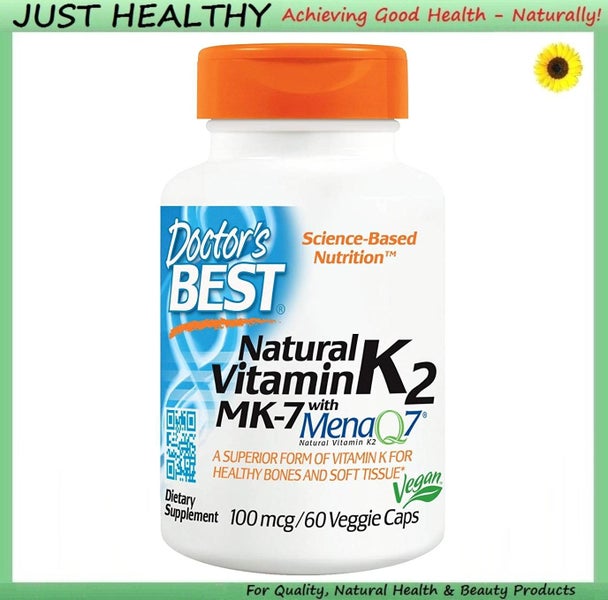 VITAMIN K2 DR'S BEST - MK7 - HIGH STRENGTH 100 mcg - 60 VEGE CAPS Carousel 1