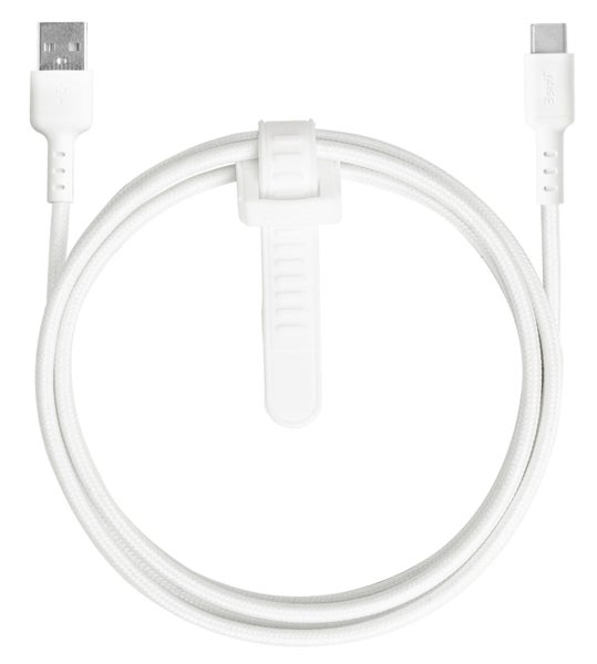 3sixT Tough USB-A to USB-C (v) Cable 1.2m - White Carousel 1