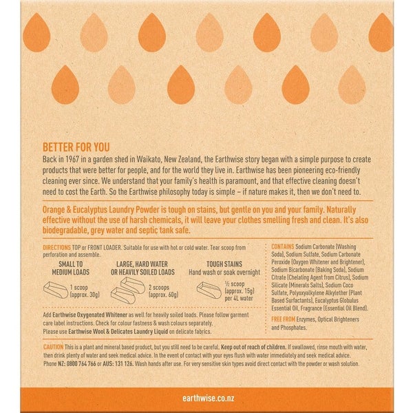 Earthwise Laundry Powder Orange & Eucalyptus Carousel 2