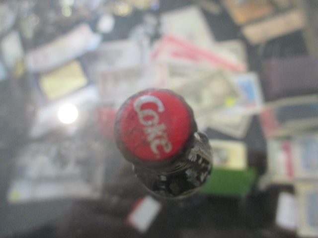 COCA COLA MINIATURE GLASS BOTTLE. SEALED Carousel 2