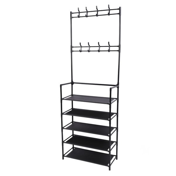 coat shoe organizer coat shoe storage rack metal coat shoe rack 5 tier shoe Carousel 8