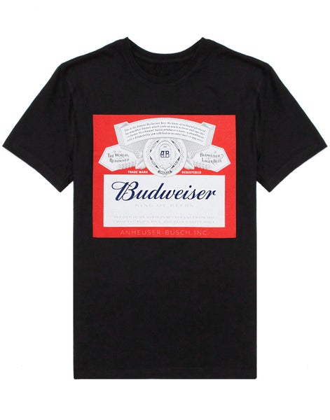Budweiser Black Short Sleeved T-Shirt (Mens) Carousel 1