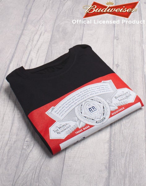 Budweiser Black Short Sleeved T-Shirt (Mens) Carousel 2