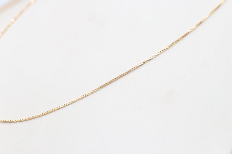 9ct Gold Italian Box Chain 45cms Carousel 10