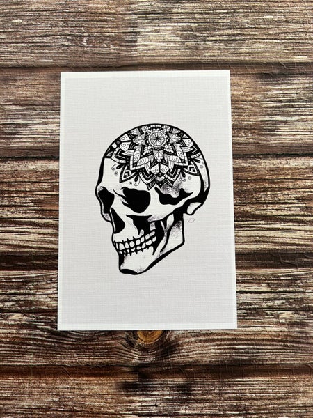 MINI PRINT ~ Mandala Skull Carousel 1