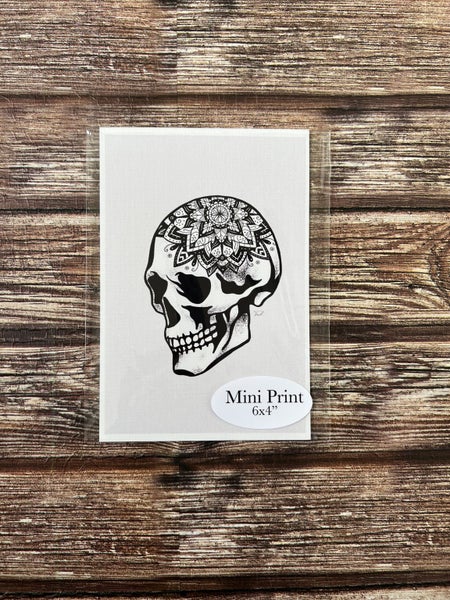 MINI PRINT ~ Mandala Skull Carousel 2