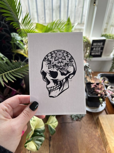 MINI PRINT ~ Mandala Skull Carousel 3
