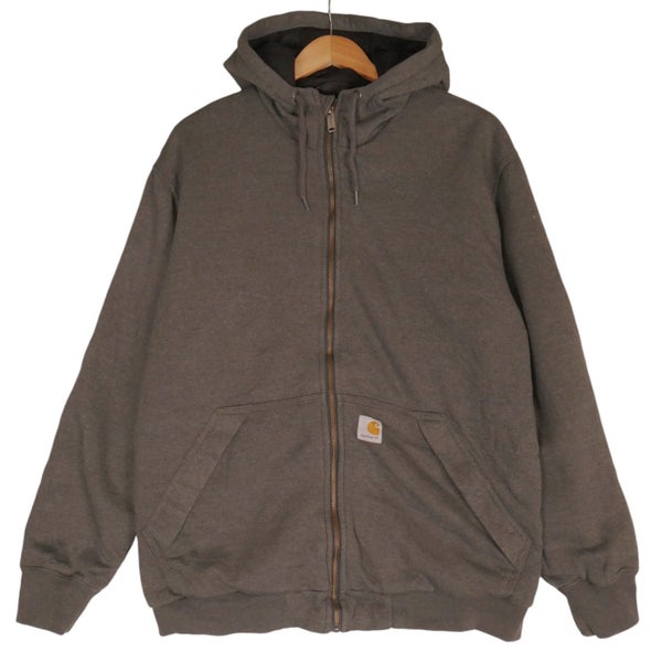 Carhartt Grey Full Zip Hoodie Medium Carousel 1