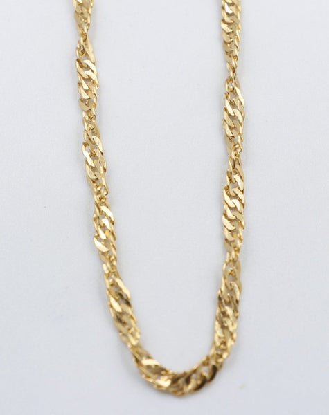 9ct Gold Singapore Twist Chain SNG50 50cm Carousel 2