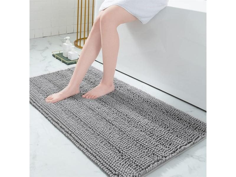 Luxury Chenille Rugs Absorbent Extra Soft Plush Bath Mat Machine Washable Non Carousel 1