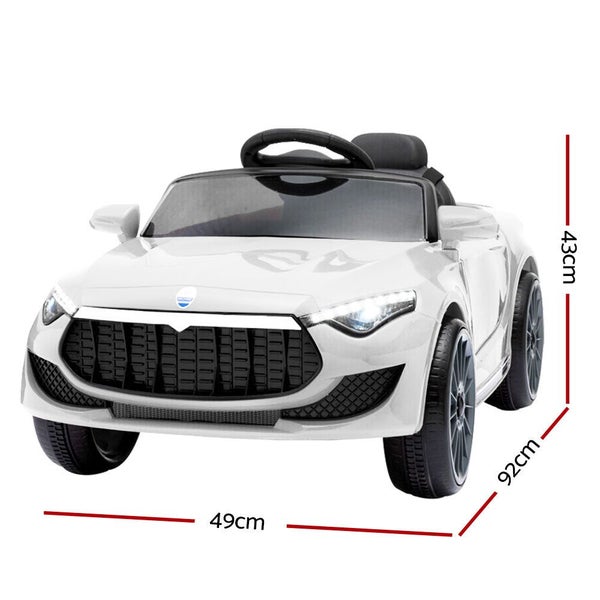 Rigo Kids Ride On Car Electric Toys 12V Battery Remote Control White Mp3 Led Kid Carousel 2
