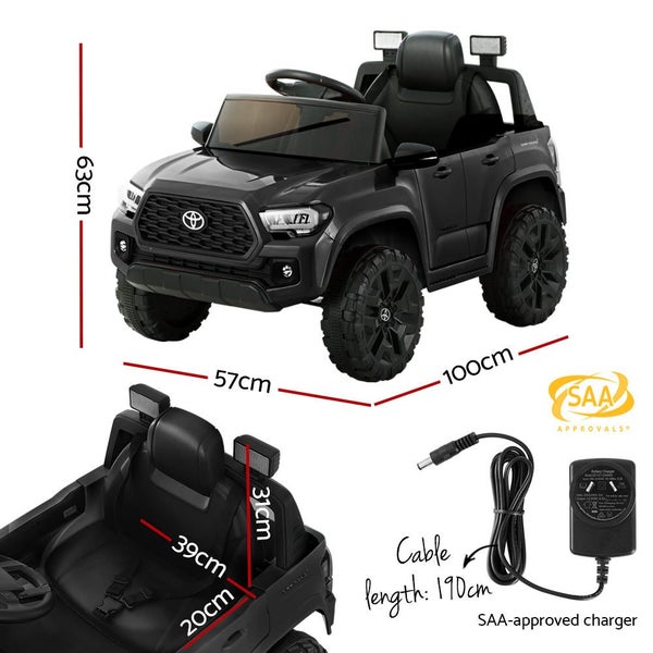 Ride On Car Kids Electric Cars Tacoma Off Road Jeep 12V Battery Black Kids Ride Carousel 2