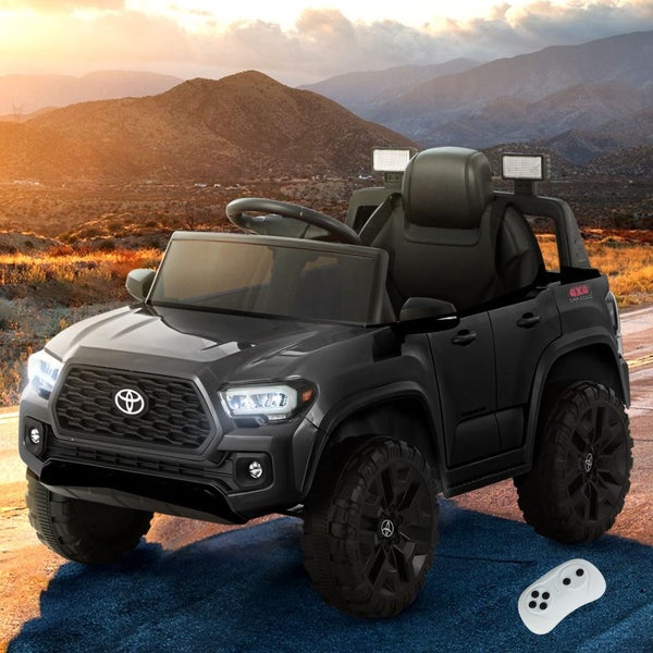 Ride On Car Kids Electric Cars Tacoma Off Road Jeep 12V Battery Black Kids Ride Carousel 7