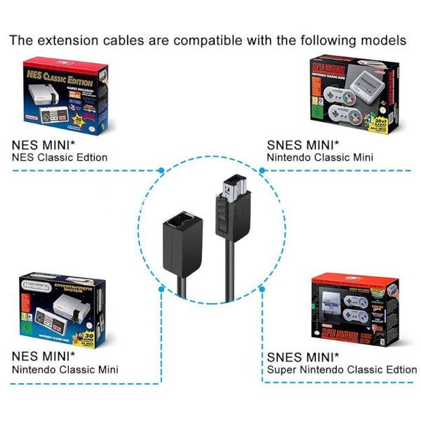 Hod Health And Home 2Pack Classic Controller Snes Extension Cable 3M / 10 Ft Sup Carousel 2
