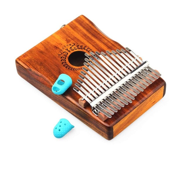17 Keys Electric Kalimba Mbira Solid Acacia Thumb Piano Link Pickup With Bag 3 Carousel 7