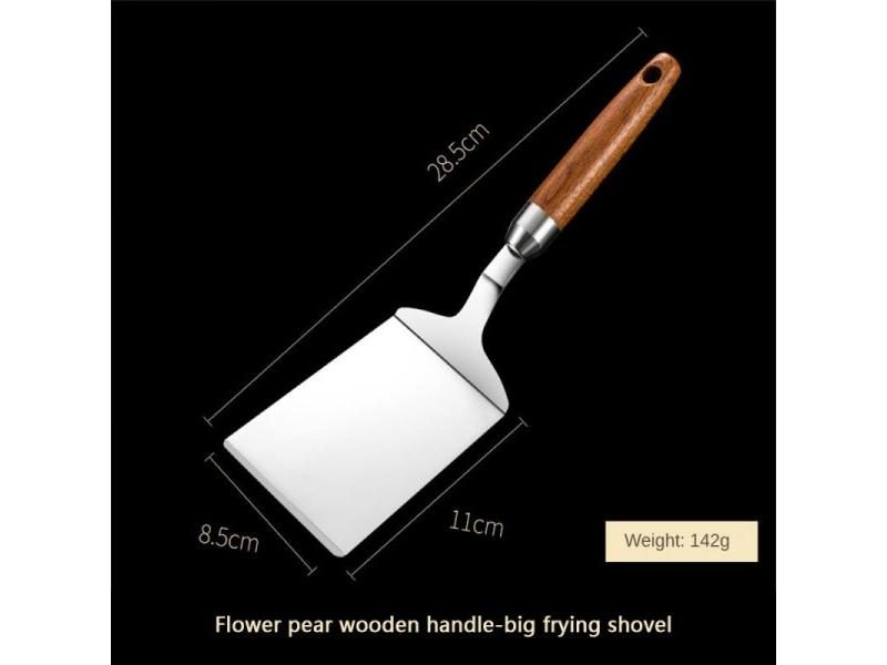 Multifunction 430 Wooden Handle Frying Shovel Barbecue Utensils Kitchen Shovel Carousel 1