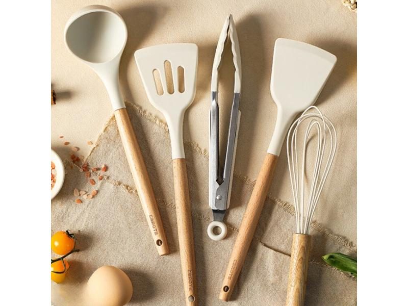 High Temperature Resistance Silicone Spatula Home Stir-fry Spoon Non-stick Pan Carousel 2