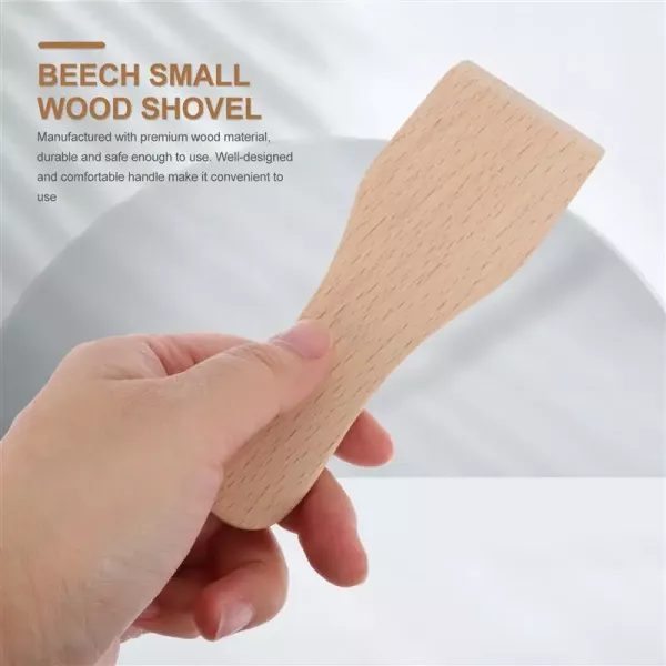 6Pcs Wooden Raclette Spatulas 5-Inch Mini Spatula Scraper For Cheese Pancake Carousel 1
