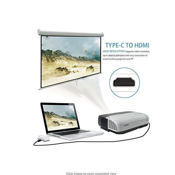 Usb Type C To Hdmi 3 In 1 Converter Adapter 3.1 4K Multiport For Macbook USB Ca Carousel 5