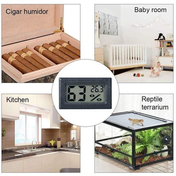 Room Thermometers 2Pack Digital Temperature Humidity Meters Gauge Indoor Hygrom Carousel 6