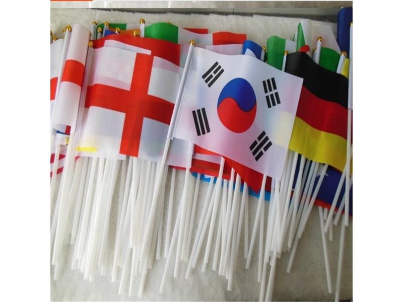 Hand Flags Of The Country World With Poles 32 Countries Small Bandeir Team Carousel 1