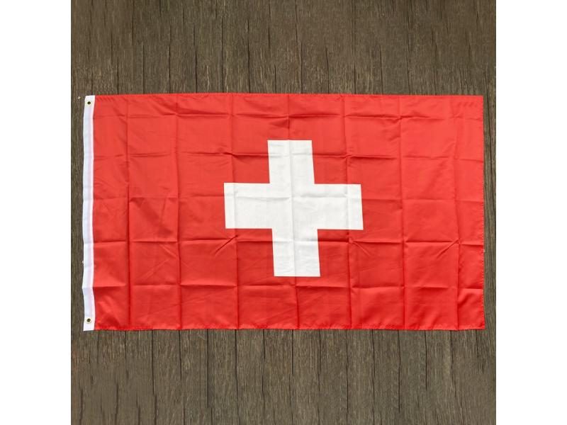 Xvggdg Switzerland Flag 3*5 Feet. Polyester Flag.90*150cm Big Banner Swiss Flag Carousel 1