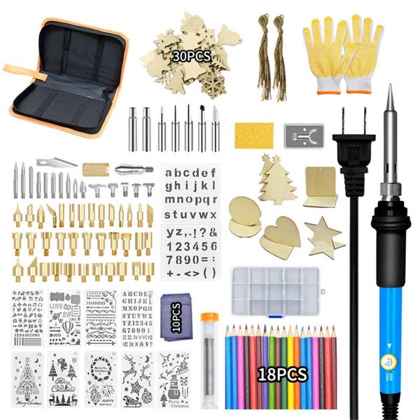 New Pyrography Kit Wood Burning Pen 168PCS Carousel 2