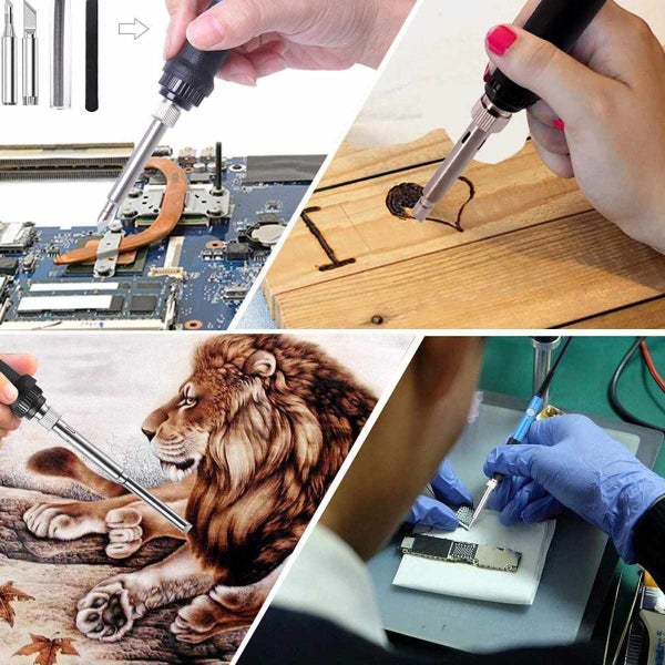 New Pyrography Kit Wood Burning Pen 168PCS Carousel 12