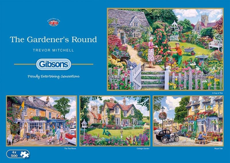 Gibsons The Gardener's Round Jigsaw Puzzle (4 x 500 pieces) Carousel 1