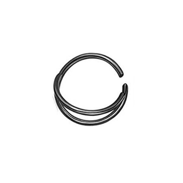 Double Nose Ring Hoop for Single Piercing Loop Nose Ring Spiral Nose Rings Carousel 9