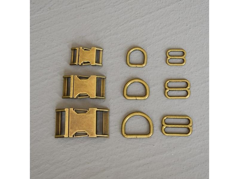 1 Set 15mm/20mm/25mm Webbing Metal Hardware D Ring Adjuster Belt Strap Slider Carousel 1