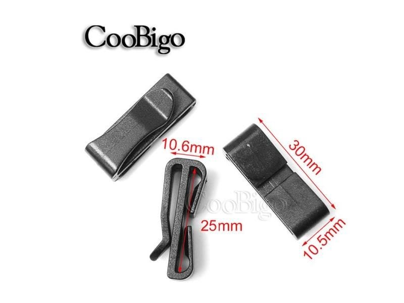 Belt Loop Slip Keeper Slider Buckle Clip Plastic Black Adjustable For Outdoor Carousel 1