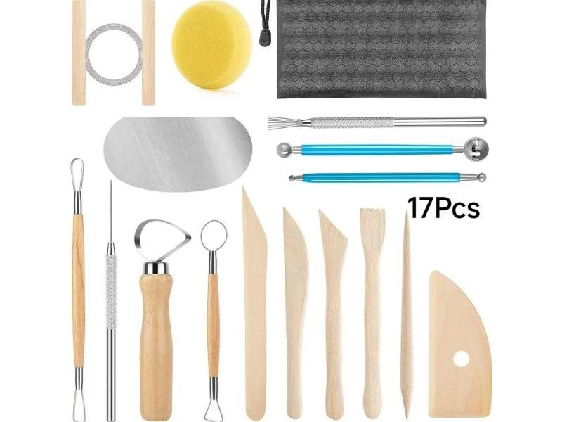 17pcs Pottery Sculpting Tools Set For Ceramic Clay Modeling Carousel 2