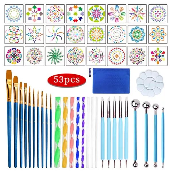 Mandala Dotting Tools Painting Stencils DIY Drawing Stylus Kit Carousel 2