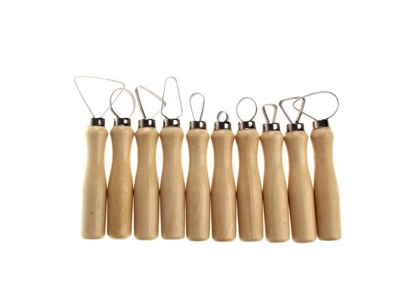 10pcs Pottery Tools For Clay Sculpture With Stainless Steel Flat Wire Carousel 2