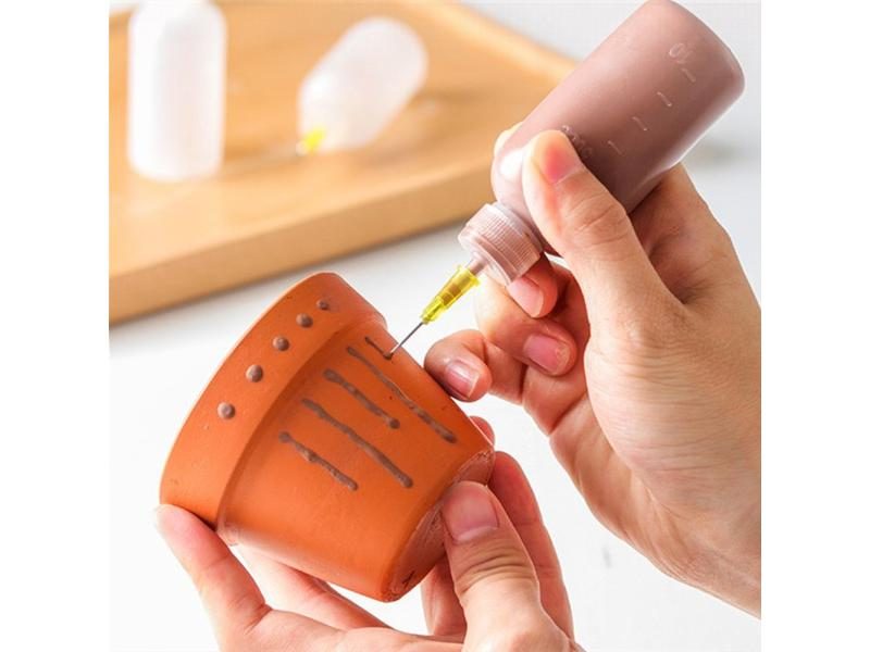 50ml Ceramic Clay Squeeze Bottle With Multi Needle Texture For DIY Pottery Carousel 2