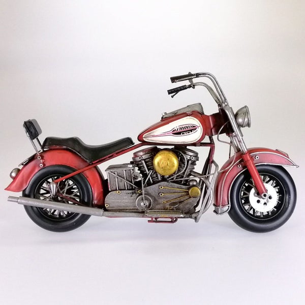 Vintage Red Motorcycle Sculpture - Large62997353905411111