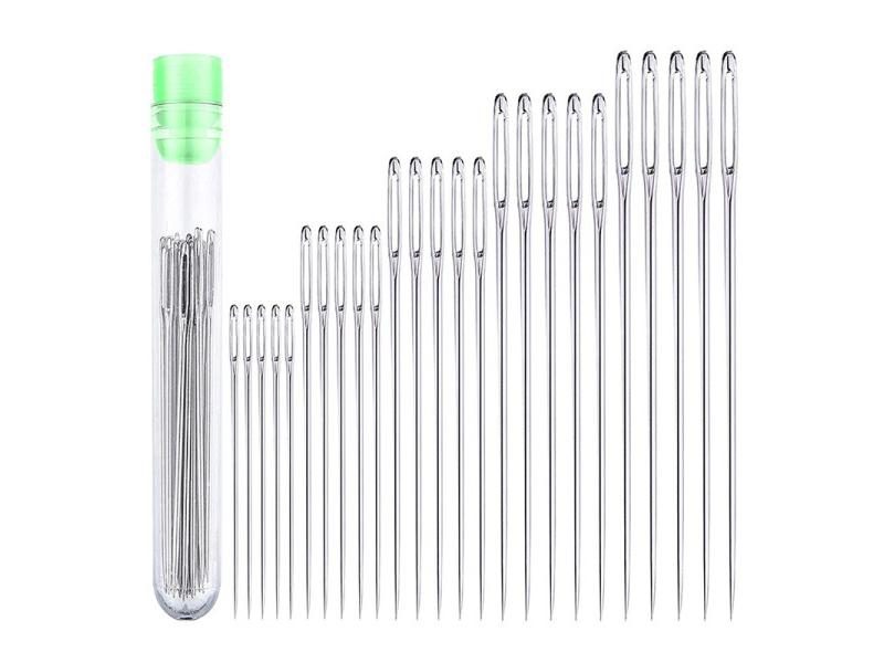 Large Eye Stitching Needles For Sewing Handmade Leather Needle Steel Yarn Carousel 1