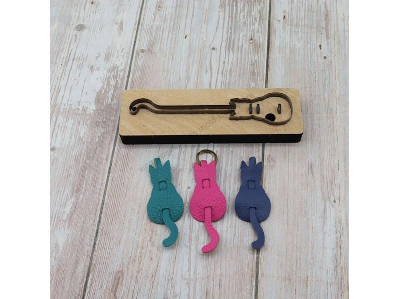 New Japan Steel Blade Wooden Die Kitten Key Chain Pendant Wallet Leather Craft Carousel 1