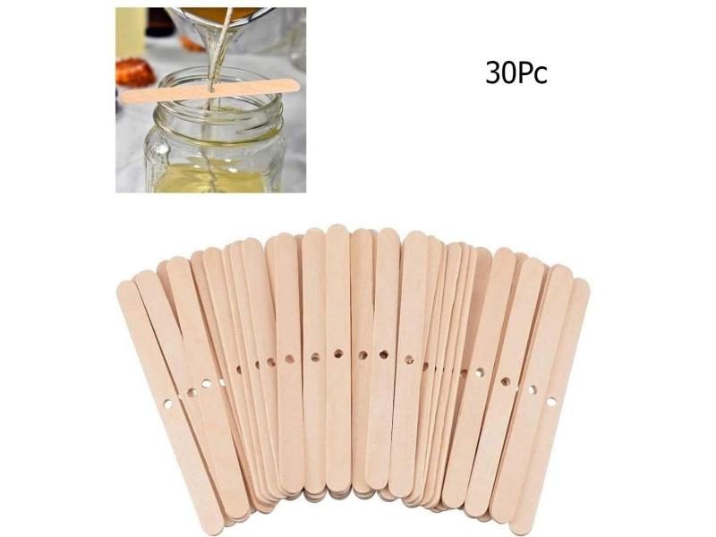 30 Pack Wooden Candle Wick Holders Wick Holders For Candle Making Wick Clips Carousel 1