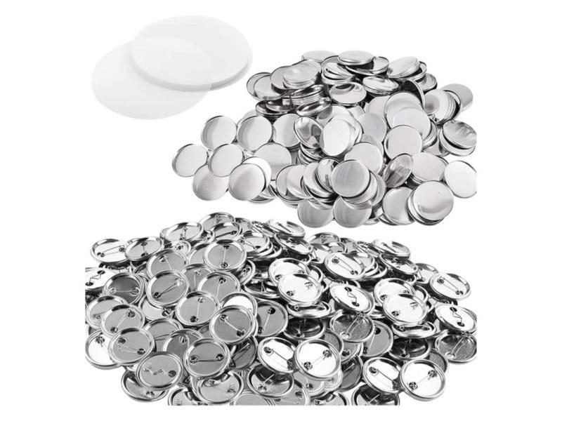 50 Sets(150pcs) 44MM Metal Badge Pin Button Maker Parts DIY Blank Badge Button Carousel 1