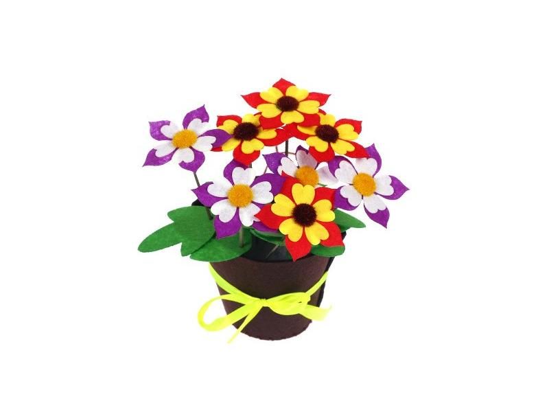 Flower Pot Crafts Toys For Children Kids DIY Potted Plant Kindergarten Learning Carousel 1