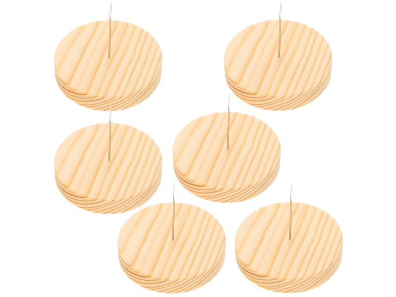 6 Set Crochet Stand Double Steel Needle Holder Felting Display Holders Wooden Carousel 1