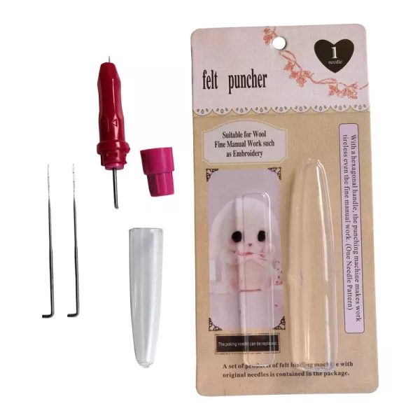 DIY Wool Felt Sewing Tool Kit Needle Felting Needles Pen Beginner Craft Tool Carousel 1