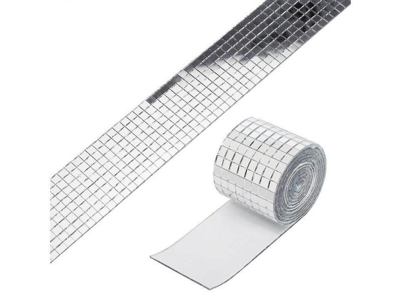 New Self-Adhesive Real Glass Craft Mini Square Mirrors Mosaic Tiles Stickers Carousel 1