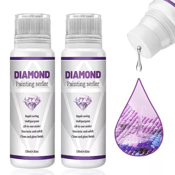 120ML Diamond Drawing Glue Sealer Permanent Hold Shine Effect Diamond Carousel 1