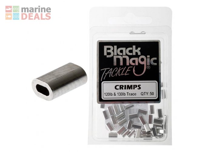 Black Magic Tackle Crimp 1.3mm 120-130lb Qty 50 Carousel 1