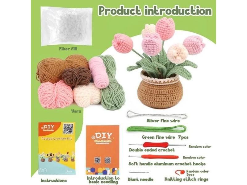 BUDDUR Crochet Knitting Kit With Cotton Yarn Thread And Instruction For Fabric Carousel 2