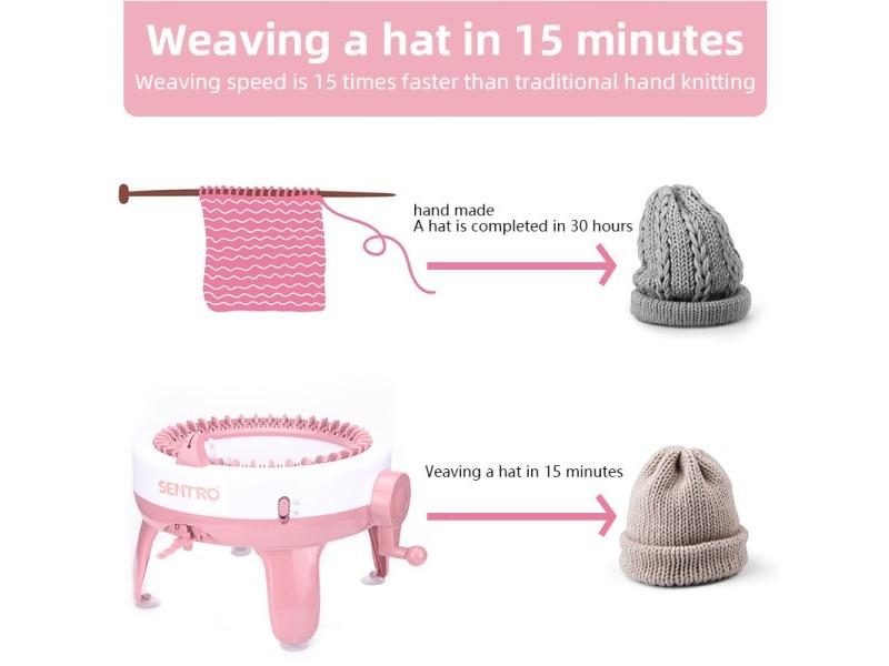 Sentro Knitting Machine Craft Project 40 Needle Hand Knitting Machine Kit For Carousel 2